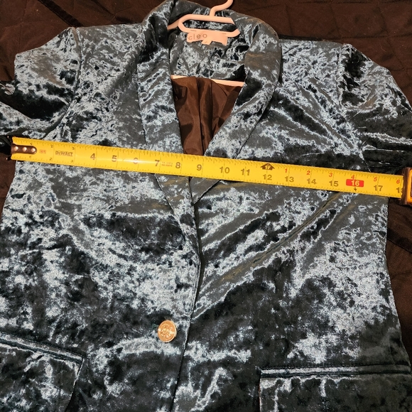 Crushed Velvet Teal jacket 😍 - Picture 4 of 6